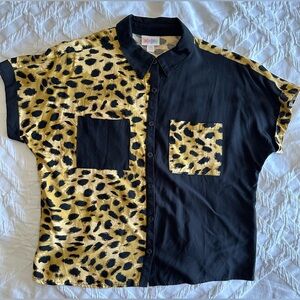 Amy Button-Up Shirt cheetah leopard
